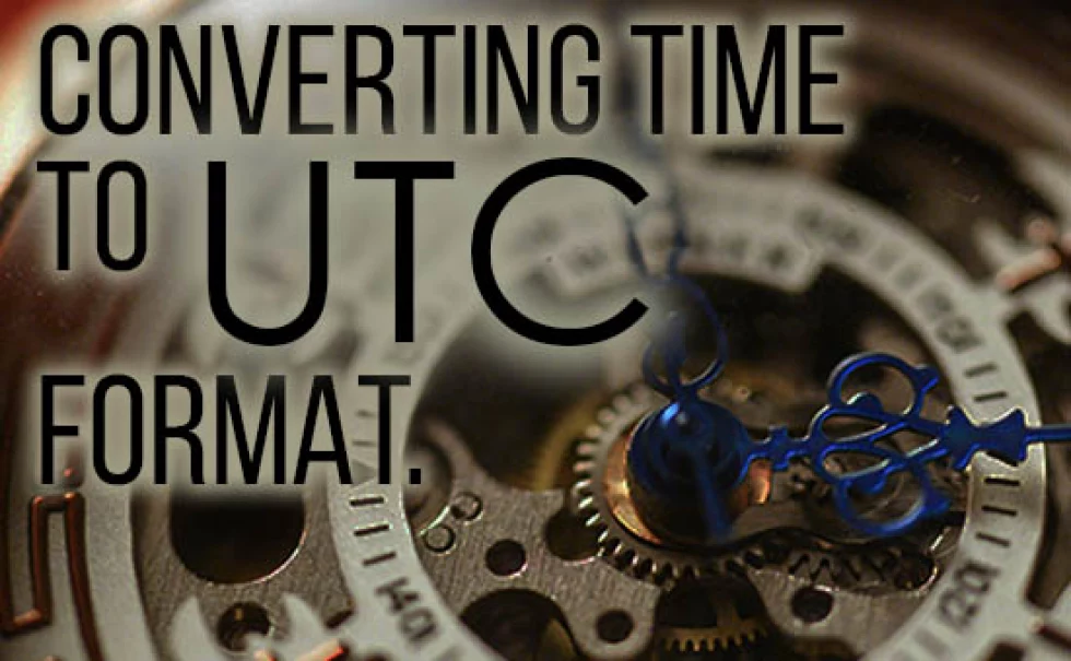Converting time to UTC format.