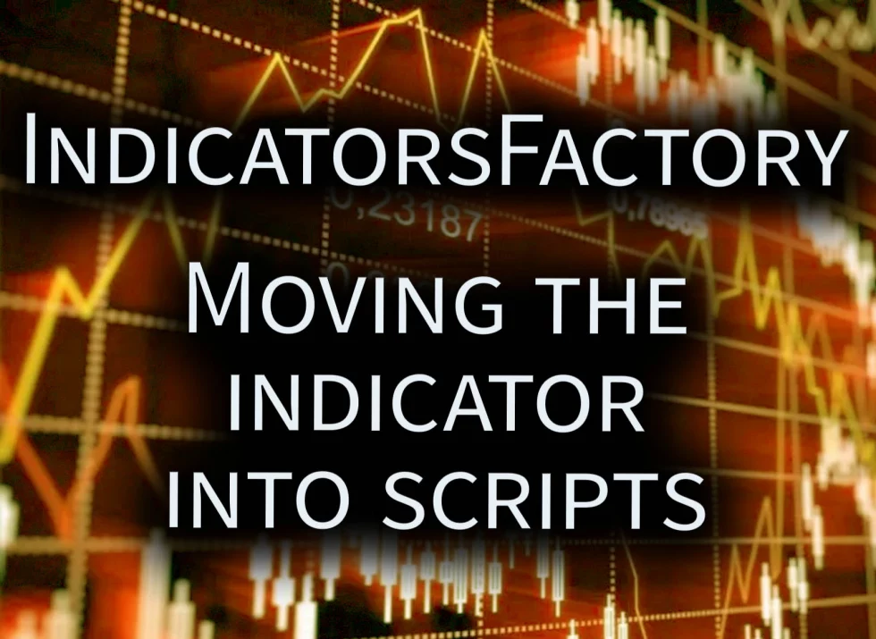 Moving the indicator into scripts and IndicatorsFactory.