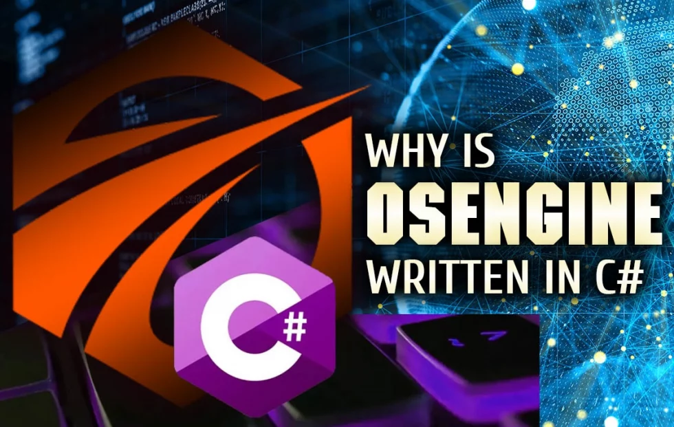 Why was OsEngine created using the C# programming language?